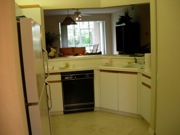 View from kitchen to living area